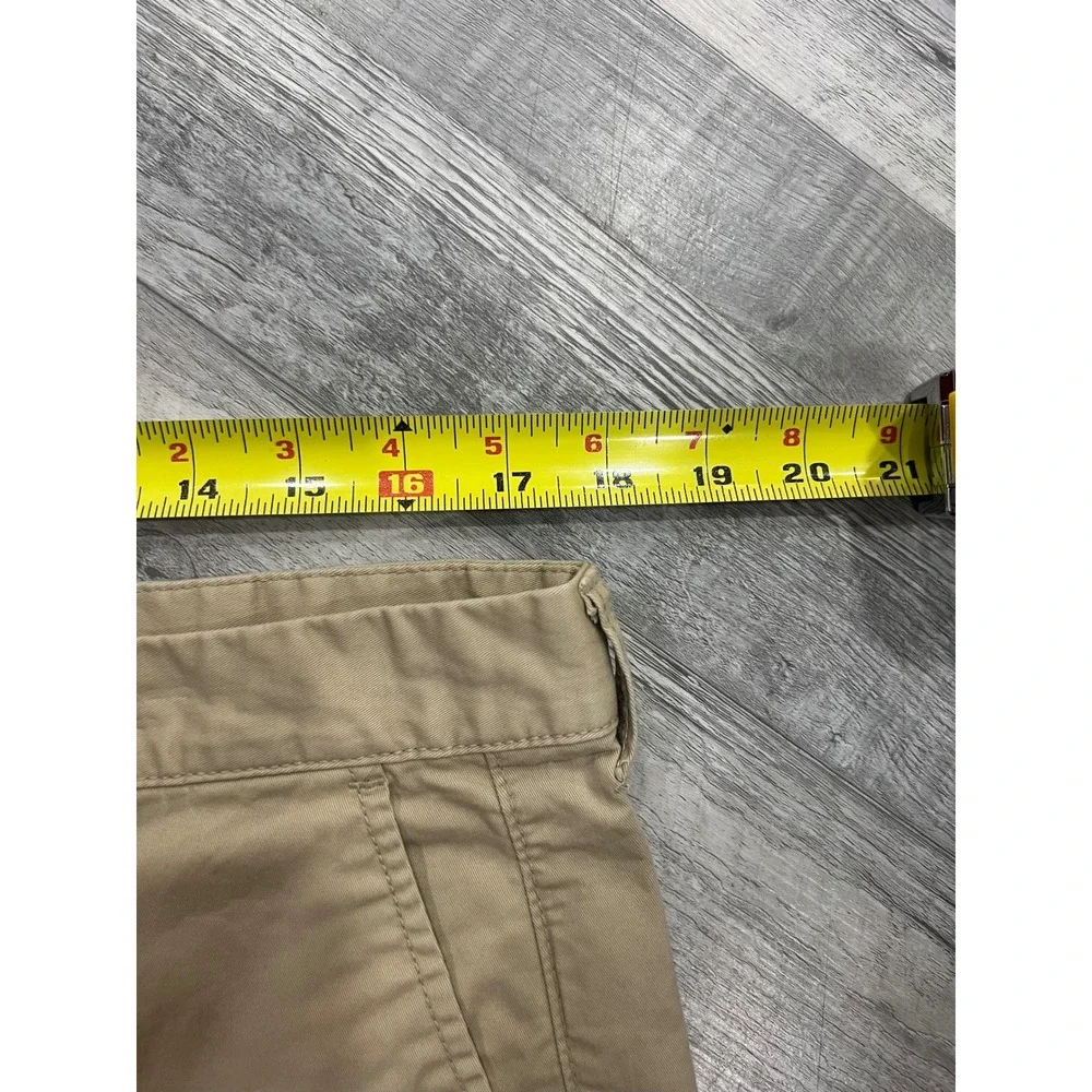 Gap Khakis Girlfriend 4‎ Inch Shorts Womens 14 Tan Chino Cuffed Casual Summer